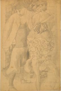 Sir Stanley Spencer R.A. - Hilda And Me By Cottage Door