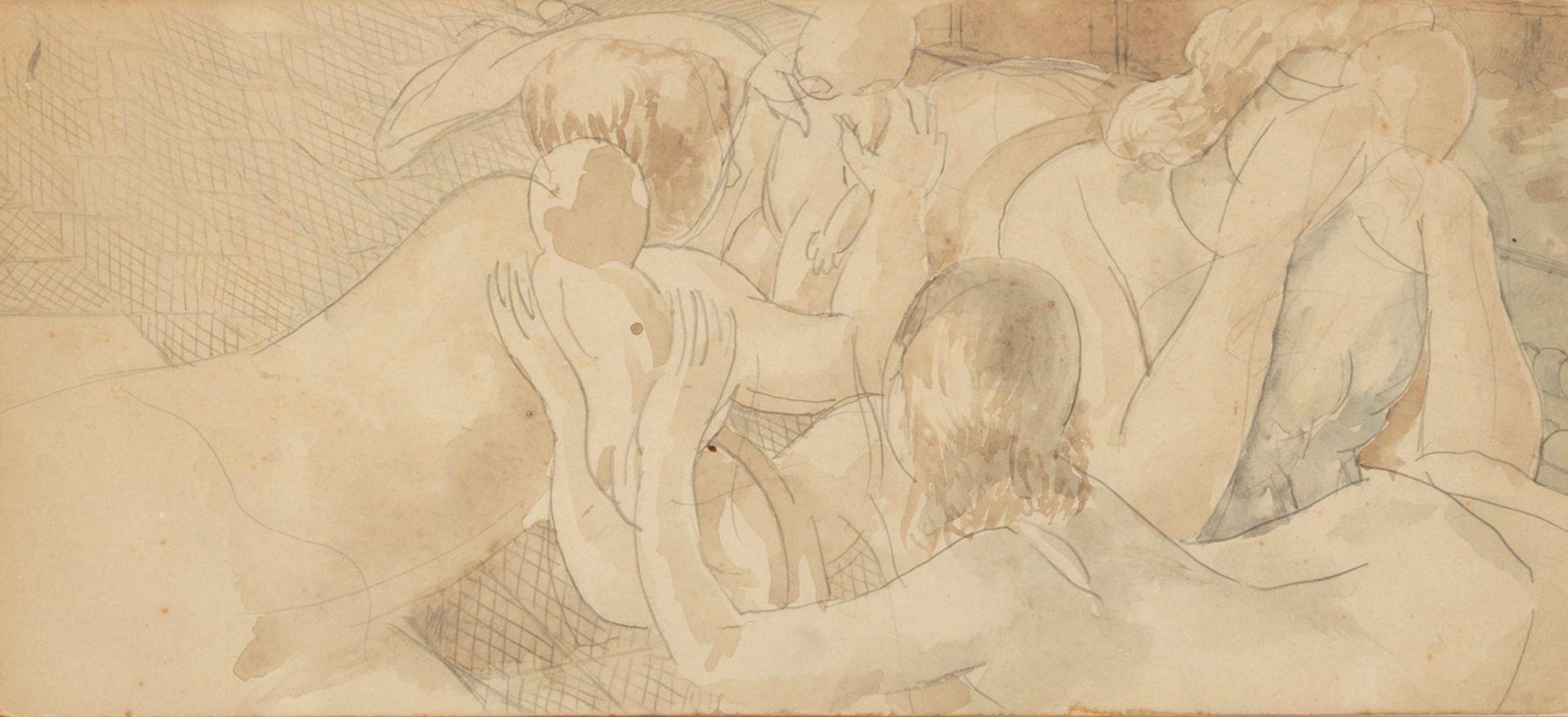 Sir Stanley Spencer R.A. - Reclining Figures of Mothers and Children