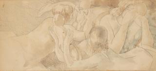 Sir Stanley Spencer R.A. - Reclining Figures of Mothers and Children