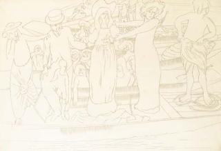 Sir Stanley Spencer, R.A. - Regatta Series: Girls Standing In Punts