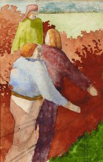 Sir Stanley Spencer, R.A. - Sketch for \'Tobias and the Shepherds\'