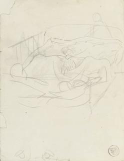 Sir Stanley Spencer, R.A. - Study for \'Going to Bed\'; and Figure studies