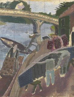 Sir Stanley Spencer, R.A. - Study for Swan Upping at Cookham
