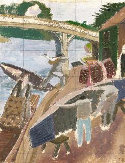 Sir Stanley Spencer, R.A. - Study for Swan Upping at Cookham