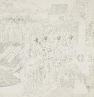 Sir Stanley Spencer, R.A. - Study for Unveiling of the Cookham War Memorial