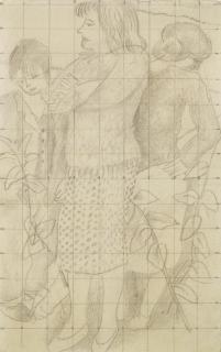 Sir Stanley Spencer, R.A. - Study For Village Life, Gloucestershire