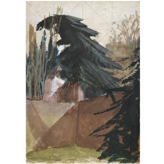 Sir Stanley Spencer R.A. - Study For Zacharias And Elizabeth