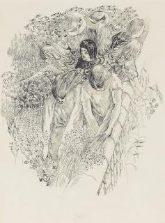 Sir Stanley Spencer, R.A. - The Month of June: Gathering Flowers at Cookham