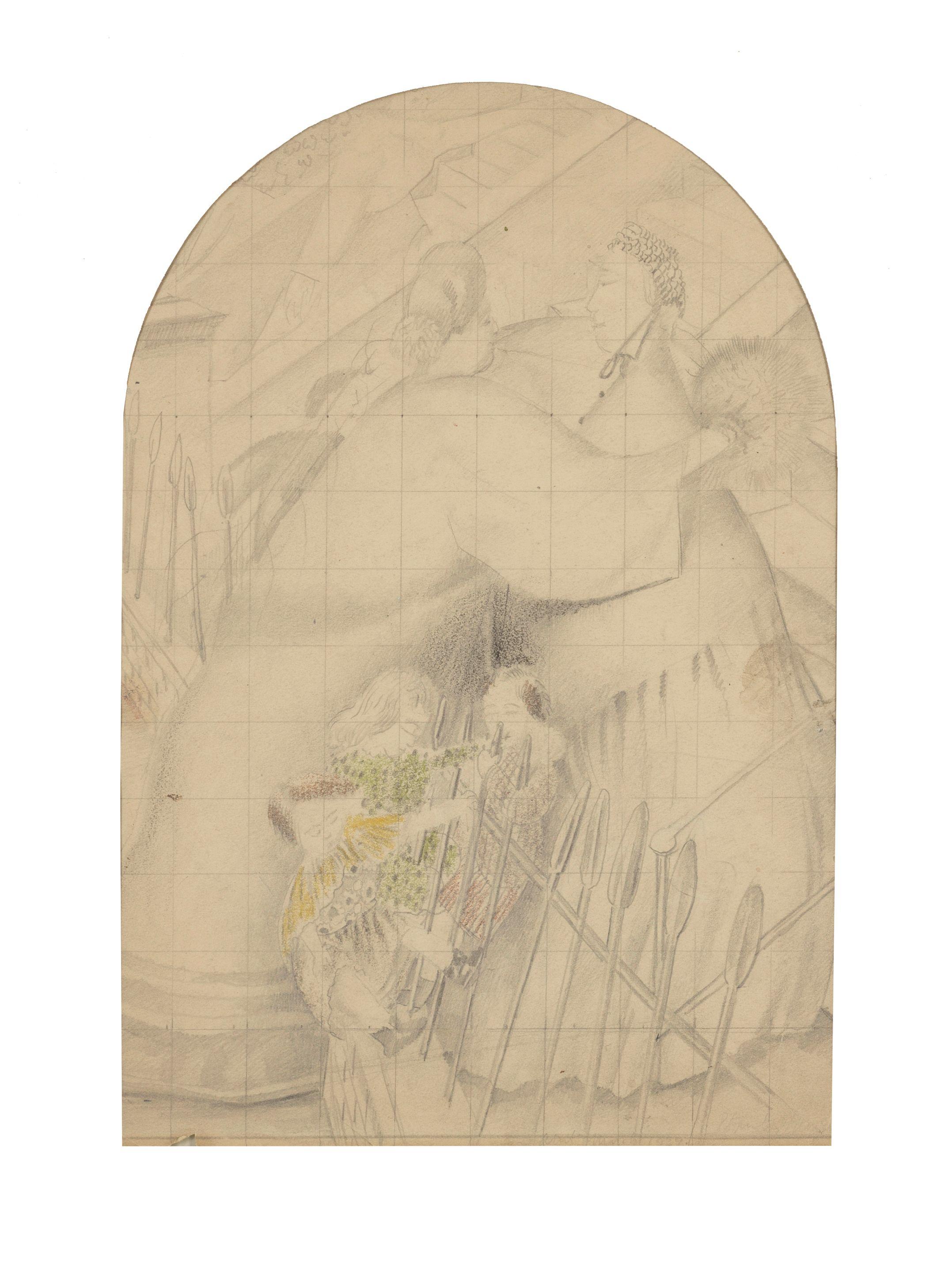 Sir Stanley Spencer R.A. - Two Women Conversing Over a Fence