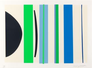 Sir Terry Frost R.A. - Blue and Green Verticals