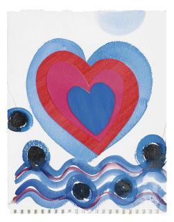 Sir Terry Frost, R.A. - Blue and red heart