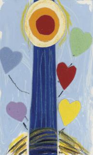 Sir Terry Frost, R.A. - Heart; and 6 further works by Albert Irvin, Anthony Frost, P. Sparrow, Andrew Logan, Philippa Beale and Andy Craig