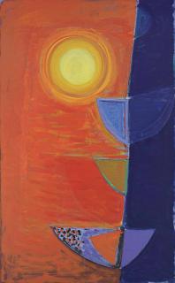 Sir Terry Frost, R.A. - Orange And Blue Q