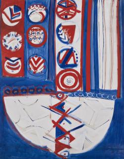 Sir Terry Frost, R.A. - Red, Blue And White