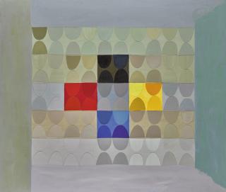 Sir Terry Frost, R.A. - Red, Yellow And Blue Plus White (Collage)