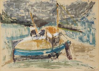 Sir Terry Frost R.A. - Untitled (Fishing Boat), 1950