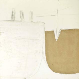 Sir Terry Frost, R.A. - White Painting (Bollards)