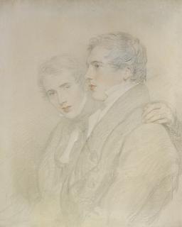 Sir Thomas Lawrence, P.R.A. - Double portrait of Richard Rowland Bloxam (1797-1877) and Andrew Bloxam (1801-1878), half-length, in profile, on the eve of their departure for the Sandwich Islands [Hawaii] in 1823