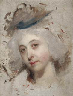 Sir Thomas Lawrence, P.R.A. - Portrait Head Of A Lady, Unfinished
