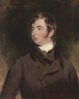 Sir Thomas Lawrence, P.R.A. - Portrait of George Charles Pratt (1799-1866), Earl of Brecknock, later 2nd Marquess Camden, half-length, in a brown coat