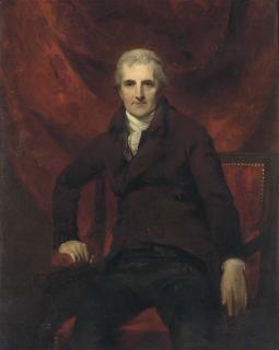 Sir Thomas Lawrence, P.R.A. - Portrait of George Griffin Stonestreet, Three-Quarter-Length, Seated, In A Brown Coat And White Cravat, A Red Brocade Curtain Behind
