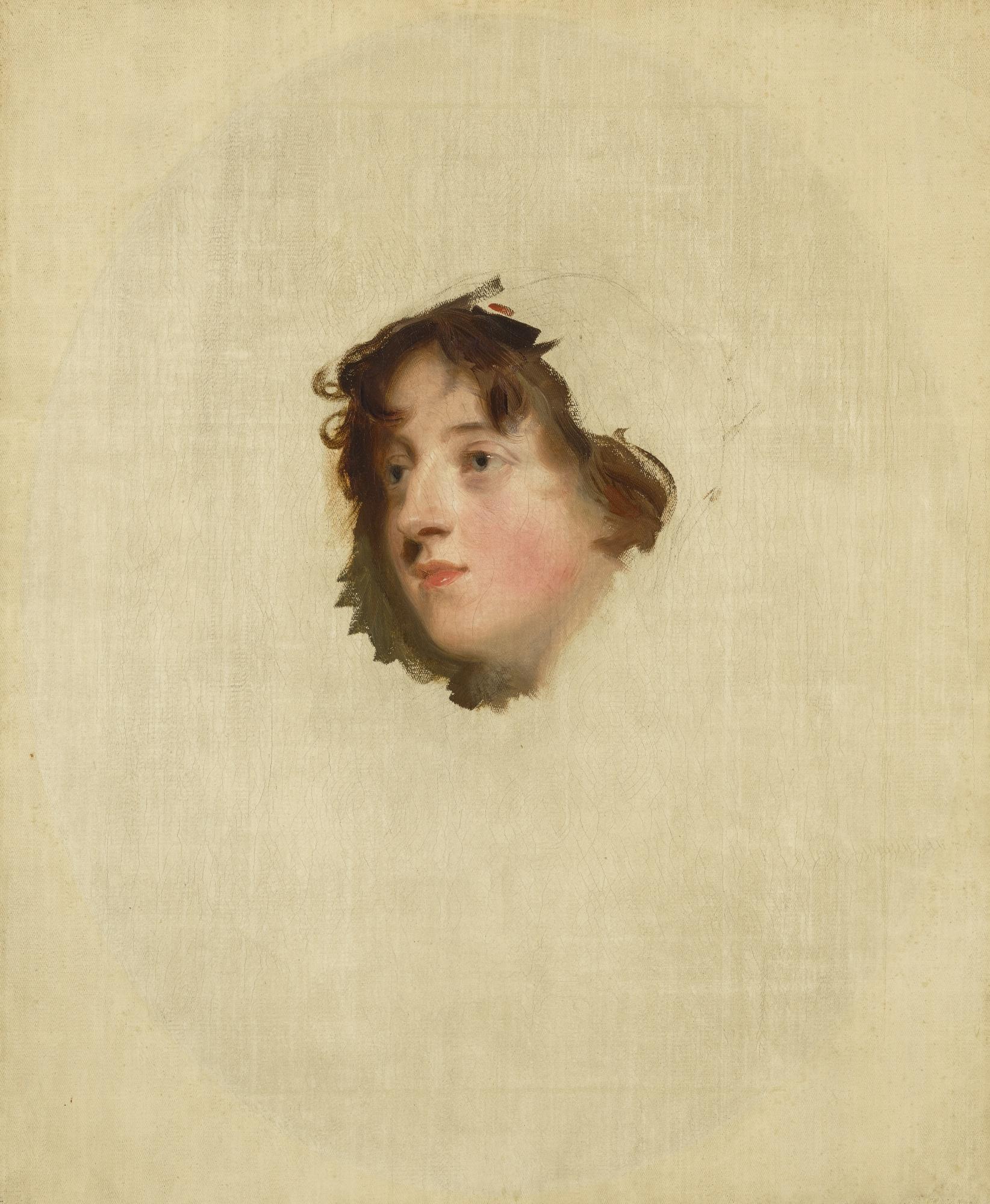 Sir Thomas Lawrence P.R.A. - Portrait Of Lady Elizabeth Lowther (Died 1869)