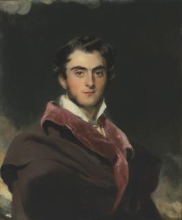 Sir Thomas Lawrence, P.R.A. - Portrait of Richard Meade, 3rd Earl of Clanwilliam (1795-1879), half-length, in a black cloak with red collar