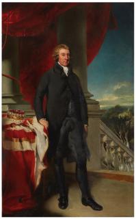 Sir Thomas Lawrence, P.R.A. - Portrait Of Thomas Dawson, 1St Viscount Cremorne, Full Length, With His Hand Resting On A Table
