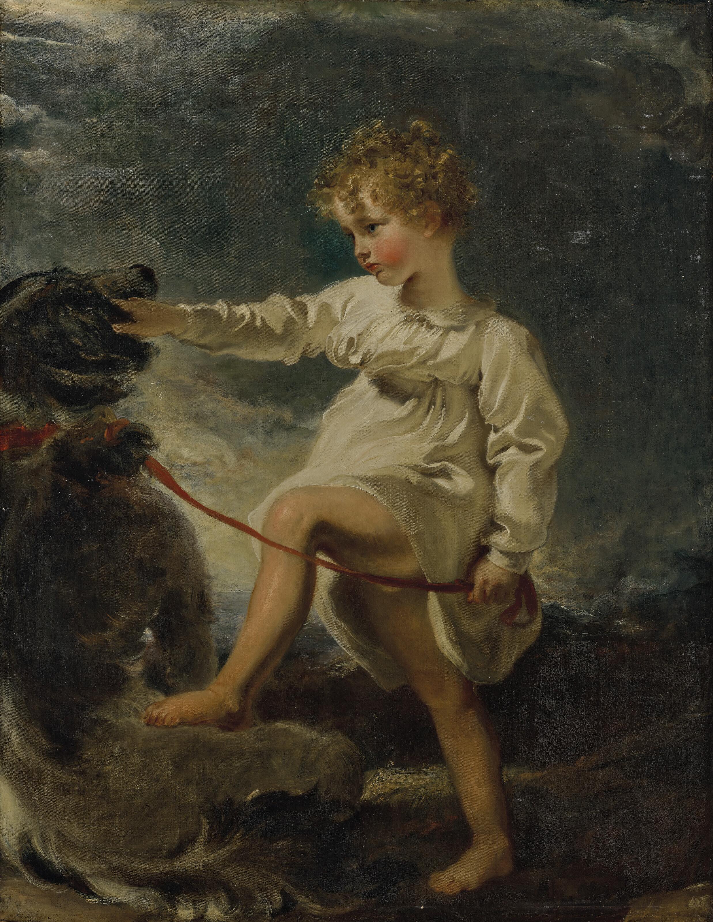 Sir Thomas Lawrence, P.R.A. - Portrait of William Lock (1804-1832), as a child, full-length, with a dog