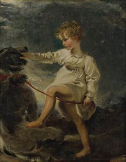 Sir Thomas Lawrence, P.R.A. - Portrait of William Lock (1804-1832), as a child, full-length, with a dog