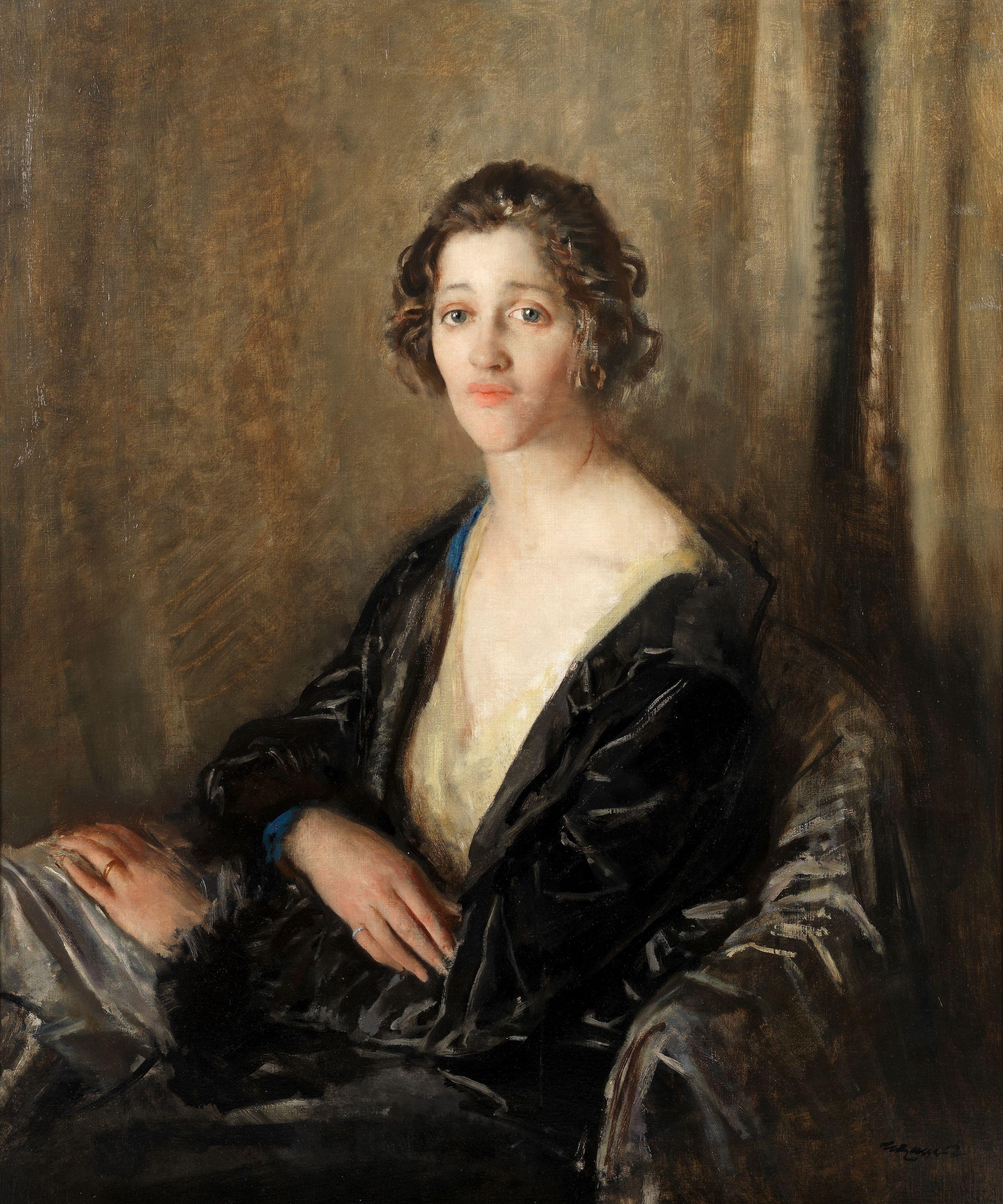 Sir Walter Westley Russell, RA, RWS, NEAC - Portrait of Mrs Jagger