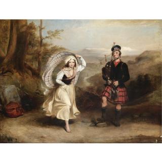 Sir William Allan, R.A., P.R.S.A. - Lassie And Piper