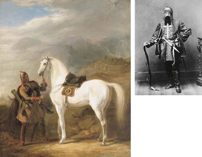 Sir William Allan - A Circassian Chief Preparing His Stallion