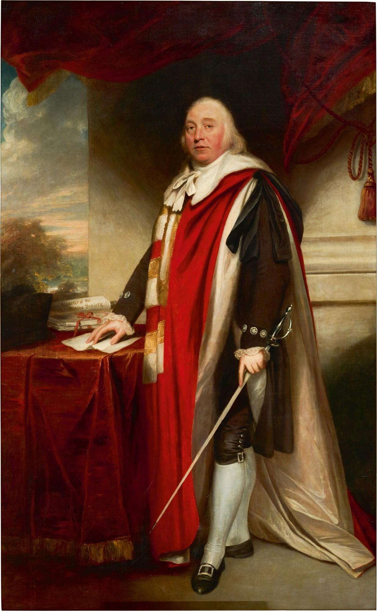 Sir William Beechey, R.A. - Portrait Of Charles Marsham, 1St Earl Of Romney (1744-1811), Full-Length