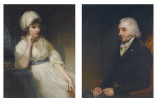 Sir William Beechey, R.A. - Portrait Of John Compton (1750-1803); And Portrait Of Catharine Compton (1770-1805), His Wife