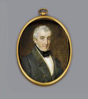 Sir William Charles Ross, R.A. - George Henry Gibbs (1785-1842), facing right in grey coat, cream coloured waistcoat and black cravat