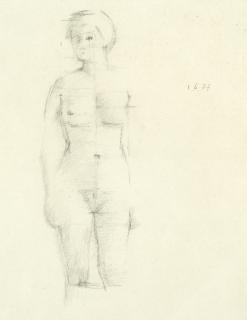 Sir William Coldstream - Nude Study for Standing Nude