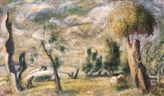 Sir William Dobell - Beached Launch at Wangi