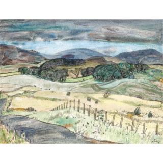 Sir William George Gillies, C.B.E., R.S.A., R.A. - Landscape Near Lyne