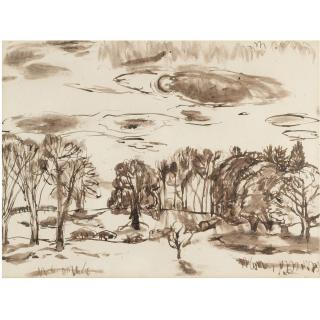 Sir William George Gillies, C.B.E., R.S.A., R.A. - Sun In Trees (Temple)