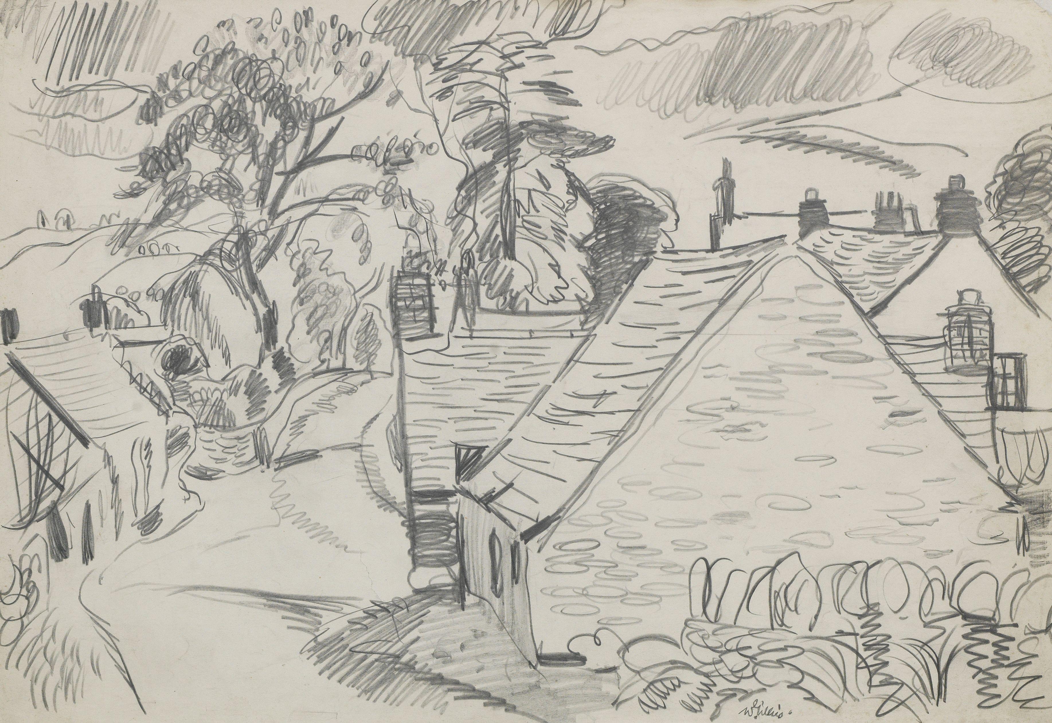 Sir William George Gillies CBE LLD RSA PPRSW RA - Cottages