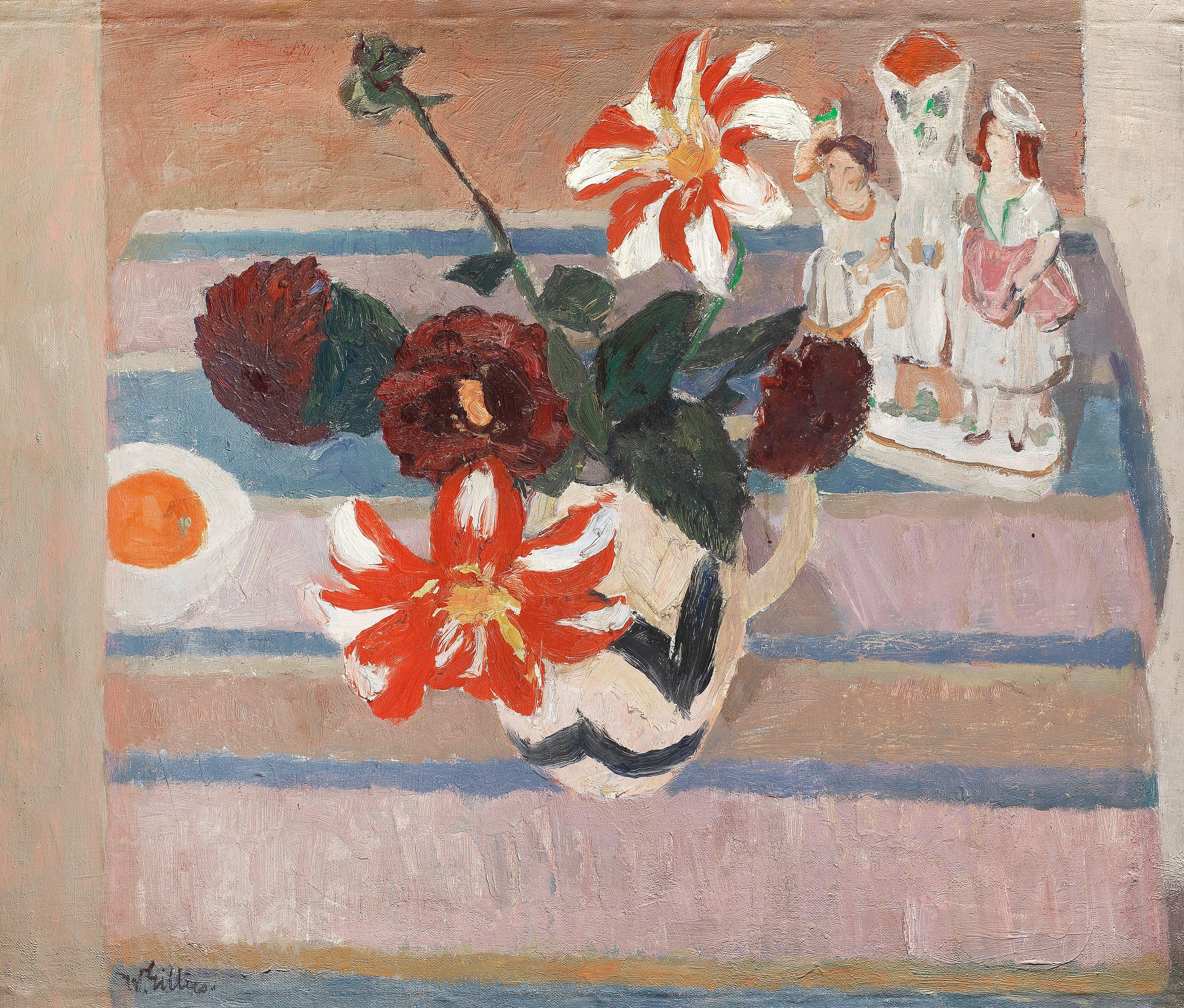 Sir William George Gillies CBE LLD RSA PPRSW RA - Dahlias