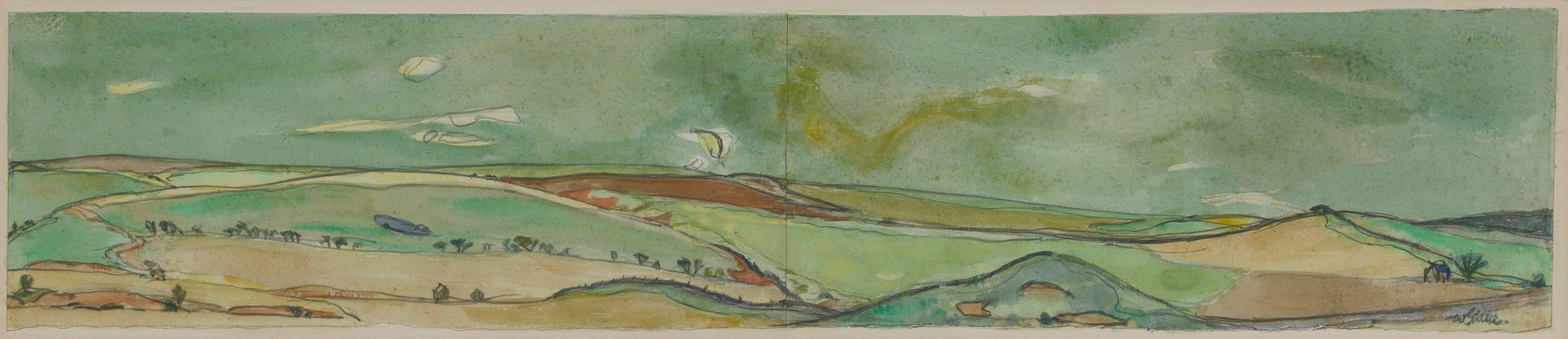 Sir William George Gillies CBE LLD RSA PPRSW RA - Green panorama