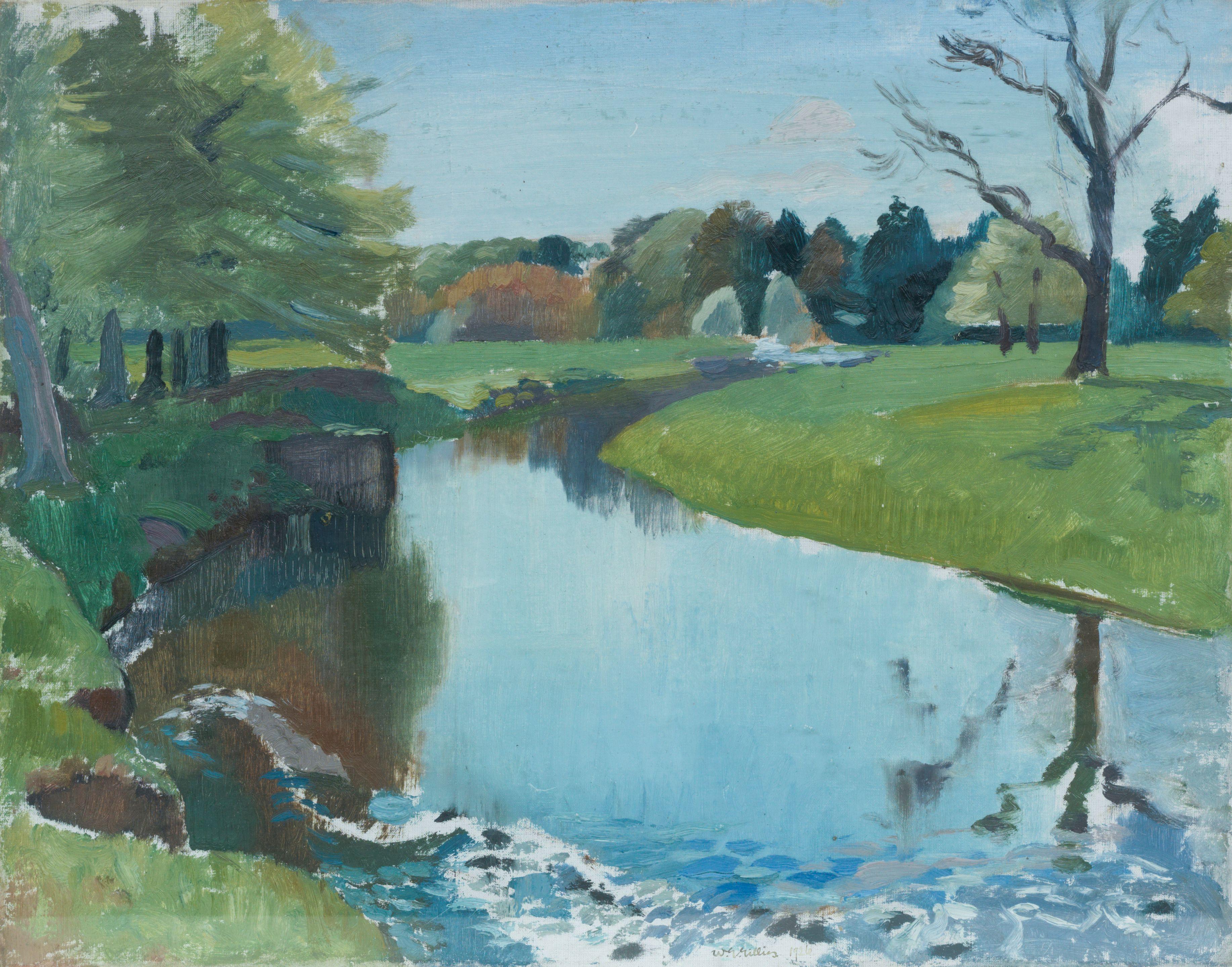 Sir William George Gillies CBE LLD RSA PPRSW RA - River Tyne, above Haddington
