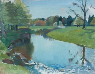 Sir William George Gillies CBE LLD RSA PPRSW RA - River Tyne, above Haddington