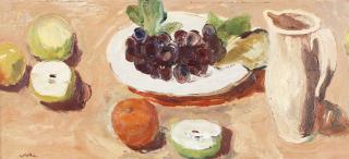 Sir William George Gillies CBE LLD RSA PPRSW RA - Still life with apples and grapes