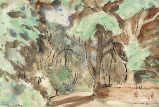 Sir William George Gillies, R.S.A., P.R.S.W., R.A. - Between Temple and Carrington; and Sunset