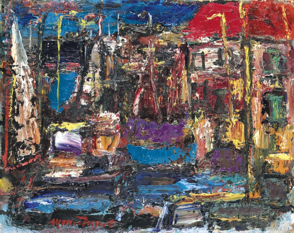 Sir William MacTaggart, P.R.S.A., R.S.W. - Harbour scene