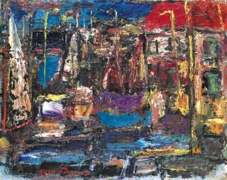 Sir William MacTaggart, P.R.S.A., R.S.W. - Harbour scene