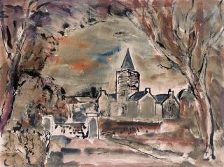 Sir William Mctaggart, P.R.S.A., R.S.W. - A church in Fife, Largo